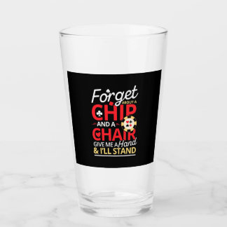 Poker vergessen einen Chip Glas