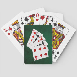 Poker - vier von einer Art - Zehn und sechs Spielkarten