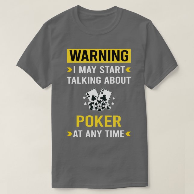Poker warnen T-Shirt (Design vorne)