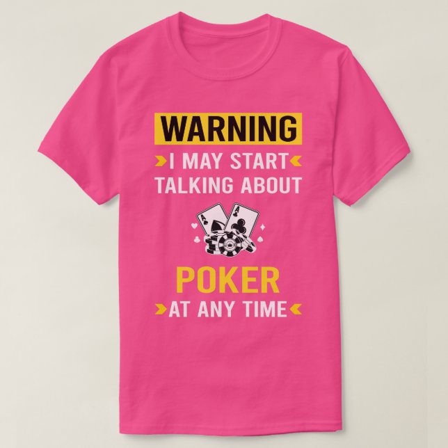 Poker warnen T-Shirt (Design vorne)