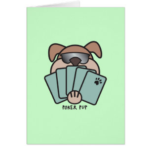 Poker-Welpen-Karte