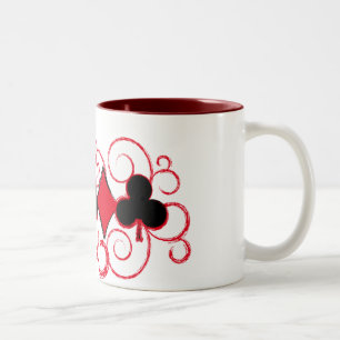 Poker-Wirbels-Anzugs-Tasse Zweifarbige Tasse