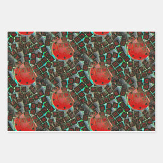 Poker Würfel und Poker Chips Kunstverpackungspapie Geschenkpapier Set