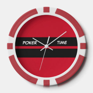 Poker-Zeit Rot Schwarz Weiß Pokerchips