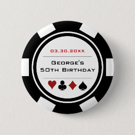 Poker zum Geburtstag Button