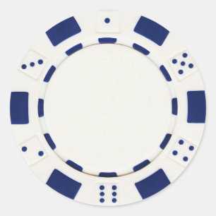 pokerchip Aufkleberweiß Runder Aufkleber