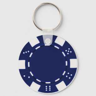 Pokerchipblau Schlüsselanhänger