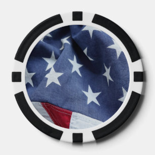 Pokerchips der amerikanischen Flagge