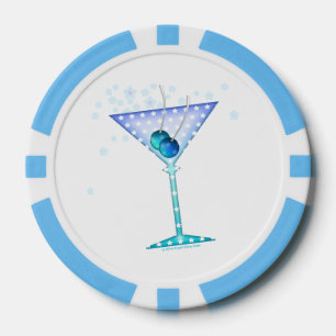 POKERCHIPS NACH MASS - BLAUER MARTINI