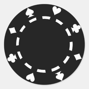 Pokerchips Runder Aufkleber