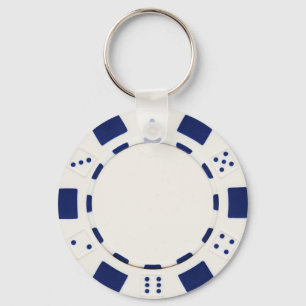 Pokerchipweiß Schlüsselanhänger