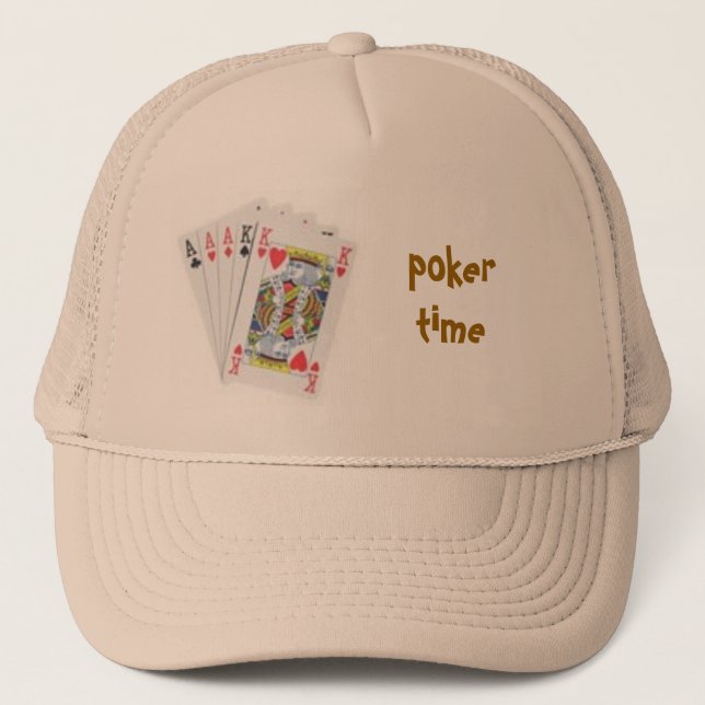 Pokerhand, Pokerzeitkappe Truckerkappe (Vorderseite)