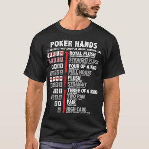 Pokerhände Straight Flush Full House Straight Zwei T-Shirt