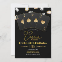 Pokerkarte Casino Nacht 40. 50. Erwachsener Geburt