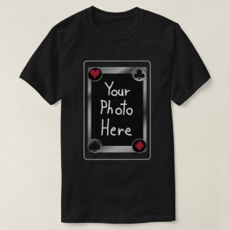 Pokerkarte Foto Schwarz T-Shirt