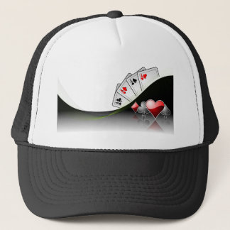 Pokerkarten- und -kasinosymbole truckerkappe