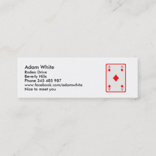 Pokerkartenas Mini Visitenkarte
