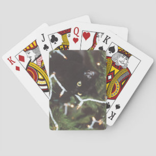 Pokerplattform Katze im Weihnachtsbaum Spielkarten