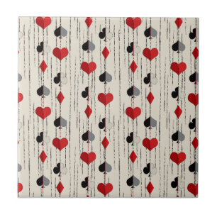 Pokerspielkartensymbole Fliese