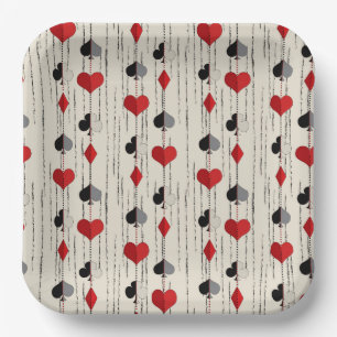 Pokerspielkartensymbole Pappteller