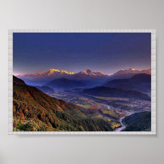 POKHARA Nepal: CRYSTAL Border Poster (Vorne)