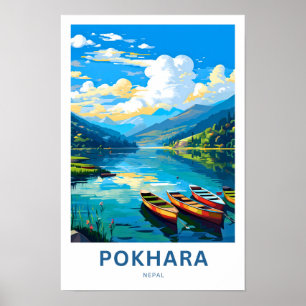 Pokhara Nepal Travel Print Poster