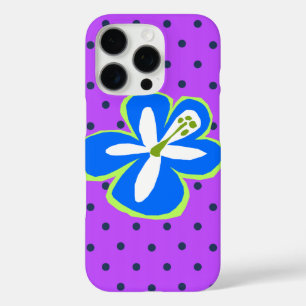 Pokii Hawaiian Cut Out Hibiskus Polka Dot Violet iPhone 16 Pro Hülle