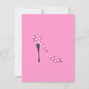 Poky Dot High Heel Mitteilungskarte
