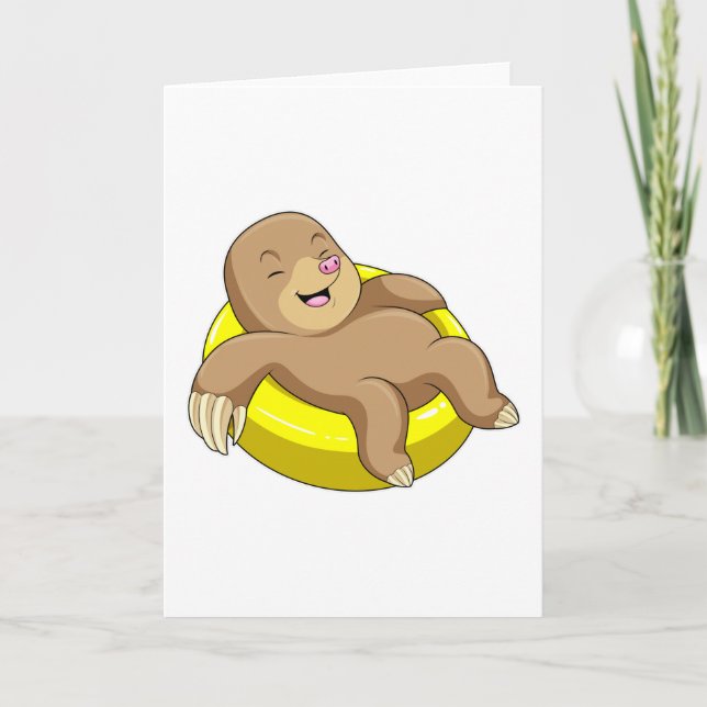 Pol beim Baden mit Lifebuoy Karte (Vorderseite)