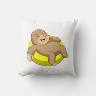 Pol beim Baden mit Lifebuoy Kissen