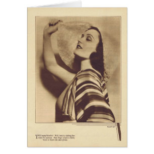 Pola Negri 1931 Vintage Porträtkarte