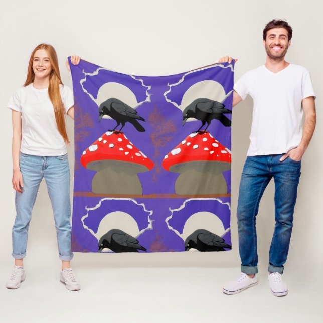 Polaire Mystischer Rabe Fleecedecke (Beispiel)