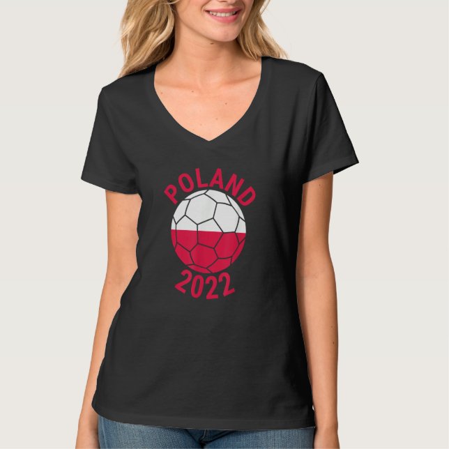 Poland 2022 Football Supporter Championship Soccer T-Shirt (Vorderseite)