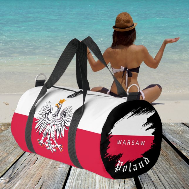 Poland Bag, Warsaw, travel, Polish Flag Duffle Bag (Von Creator hochgeladen)