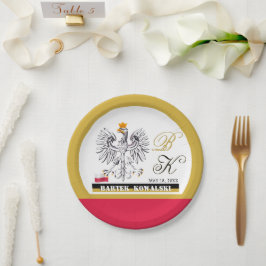 Poland Birthday, Anniversary Plates, Polish Flag Pappteller