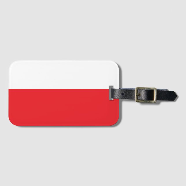 Poland flag gepäckanhänger (Vorderseite (Horizontal))
