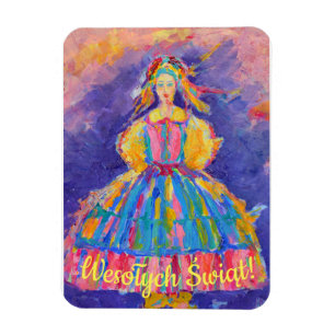 Poland Merry Christmas Wesołych Świąt gift Magnet