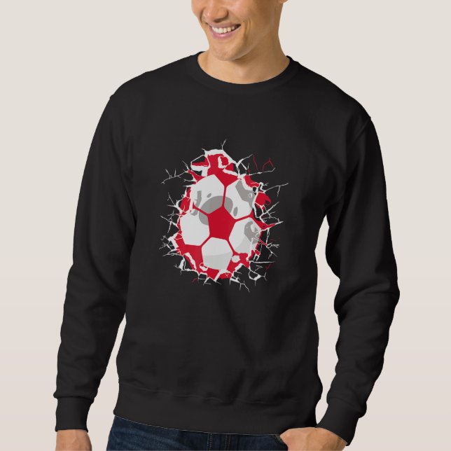 Poland Soccer Polish Football Polska Futbol 1 Sweatshirt (Vorderseite)