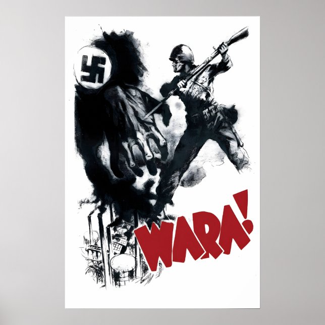 Poland WWII Propaganda Poster Hands Off! (Vorne)