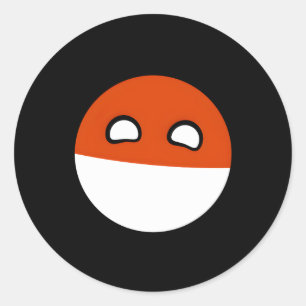 Polandball Countryballs Comic Runder Aufkleber