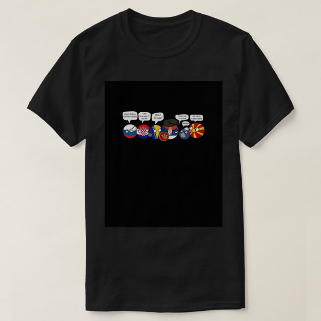 Polandball - Familienportrait Jugoslawien mit Dial T-Shirt (Design vorne)
