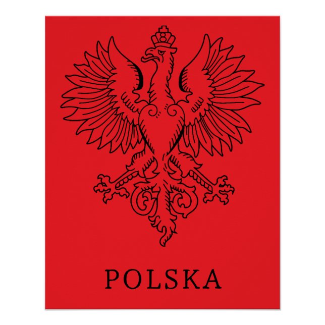 Poland's White Eagle Contemporary State Emblem  Poster (Vorderseite)