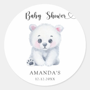 Polar Baby Bär - Babydusche Runder Aufkleber