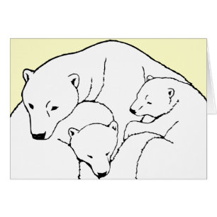 Polar Bär Art Cards Mother & Cub Art Card