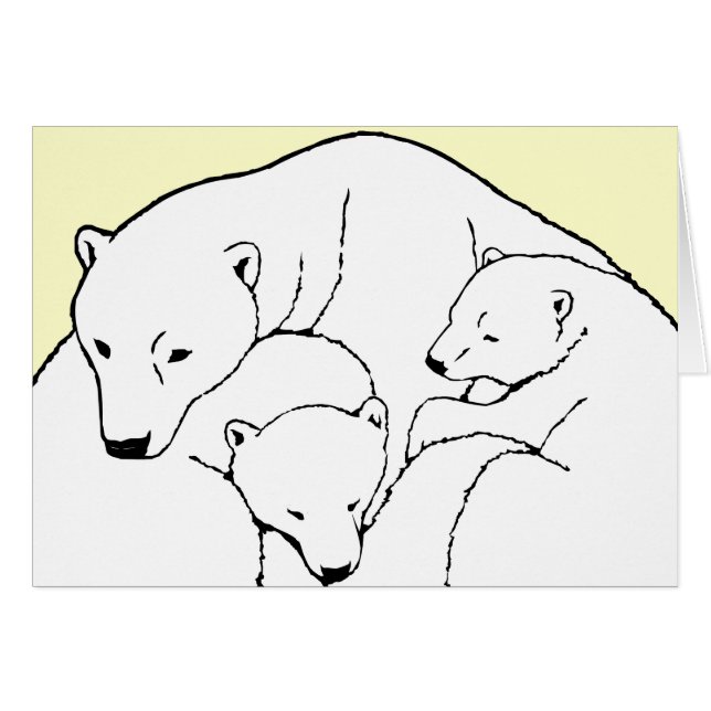Polar Bär Art Cards Mother & Cub Art Card (Vorderseite (Horizontal))