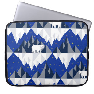 Polar Bär auf Iceberg Nahtloses Muster. Laptopschutzhülle