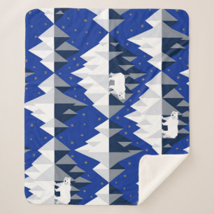 Polar Bär auf Iceberg Nahtloses Muster. Sherpadecke