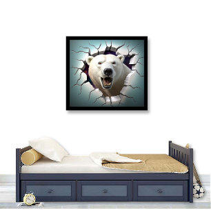 Polar Bär bricht Print Poster Artwork Mural