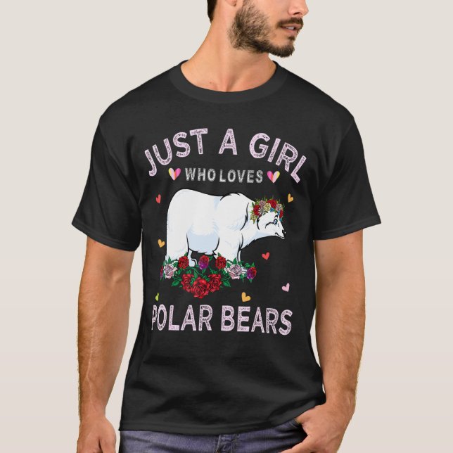 Polar Bär für Frauen nur ein Mädchen, das Liebe B T-Shirt (Vorderseite)
