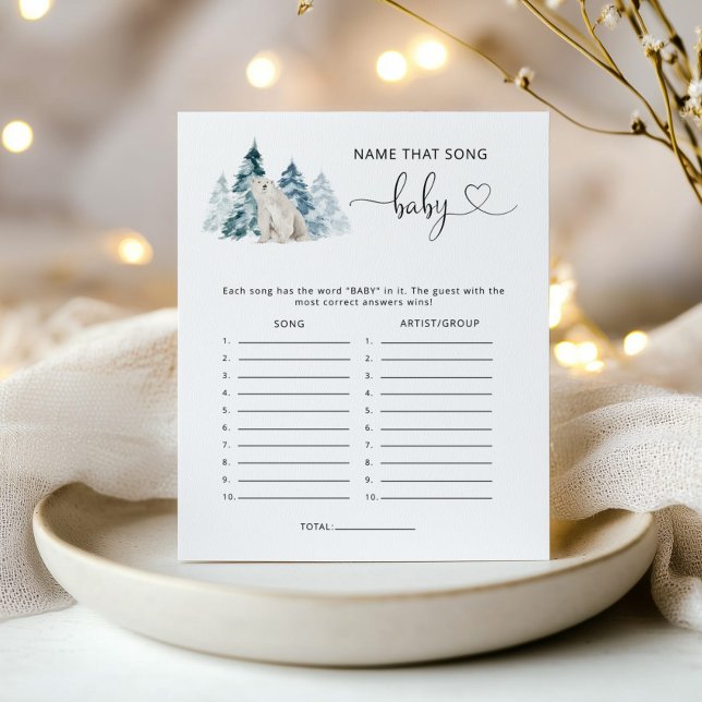 Polar Bär Name dieses Lied Baby Dusche Spiel (Von Creator hochgeladen)